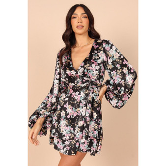 Womens Reine Puff Sleeve Mini Dress
