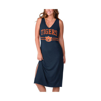 Women's Navy Auburn Tigers Training V-Neck Maxi Dress