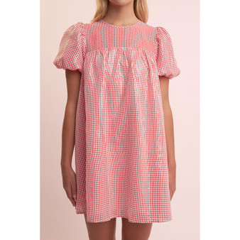 Women's Check Sequins Mini Dress