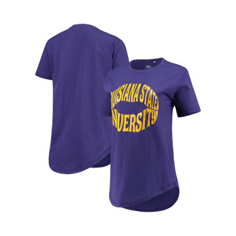 Women's Purple LSU Tigers Wild Lips Core T-shirt