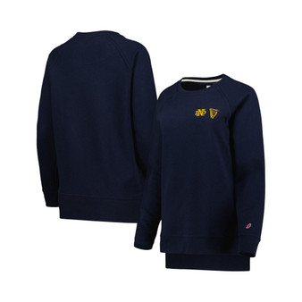 Women's Navy Notre Dame Fighting Irish Guinness Academy Raglan Sweatshirt