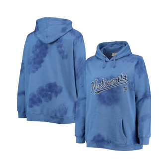 Women's Navy Washington Nationals Plus Size Cloud Pullover Hoodie