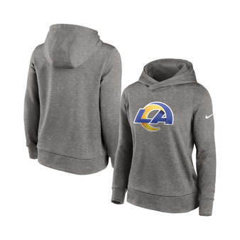 Women's Heathered Charcoal Los Angeles Rams Performance Pullover Hoodie