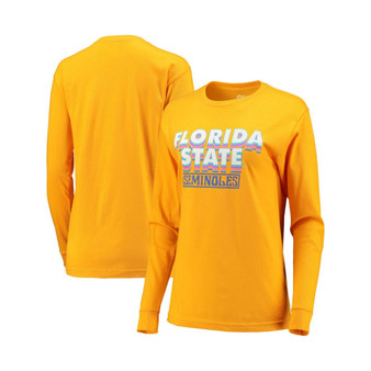 Women's Gold Florida State Seminoles Beach Club Oversized Long Sleeve T-Shirt