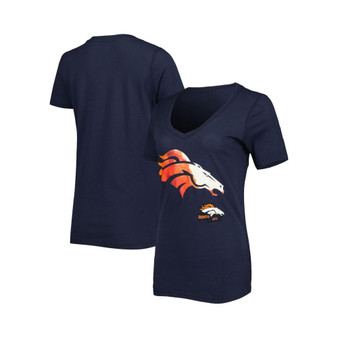 Women's Navy Denver Broncos Ink Dye Sideline V-Neck T-shirt