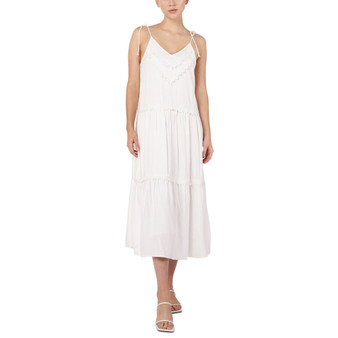 Women's Eyelet-Embroidered Tie-Strap Dress