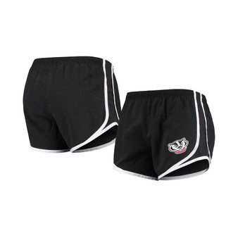 Women's Black, White Wisconsin Badgers Elite Shorts