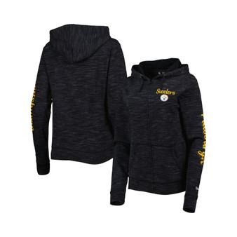 Women's Black Pittsburgh Steelers Reverse Full-Zip Hoodie