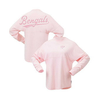 Women's Branded Pink Cincinnati Bengals Millennial Spirit Jersey T-shirt