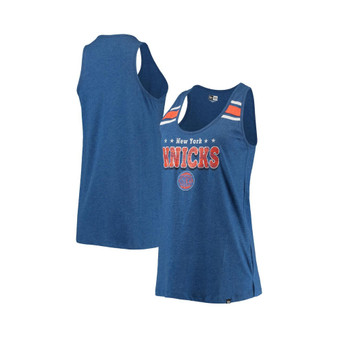 Women's Blue New York Knicks Scoop-Neck Racerback Tank Top
