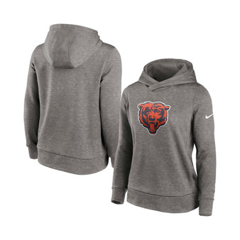 Women's Heather Charcoal Chicago Bears Performance Pullover Hoodie