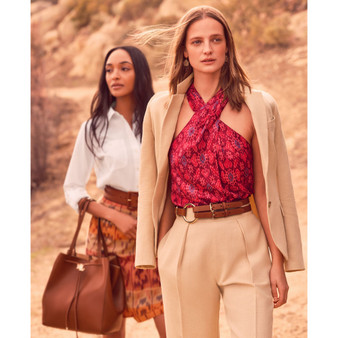 Women's Double-Breasted Twill Blazer