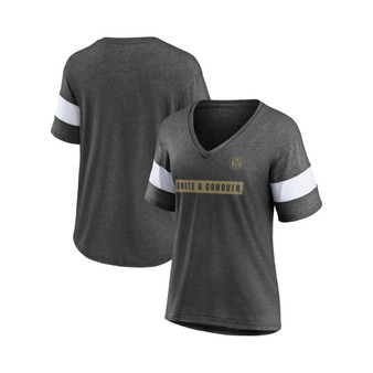 Women's Branded Heathered Charcoal Atlanta United FC Tri-Blend V-Neck T-shirt