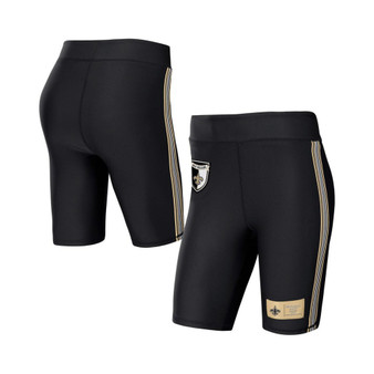 Women's Black New Orleans Saints Biker Shorts