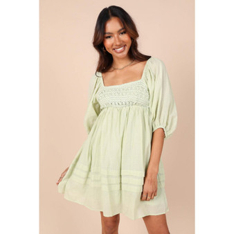 Womens Ramona Smocked Mini Dress