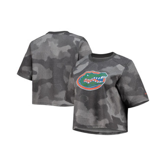 Women's Gray, Black Florida Gators Park Camo Boxy T-shirt