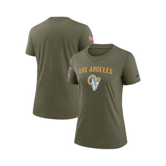 Women's Olive Los Angeles Rams 2022 Salute To Service Legend T-shirt