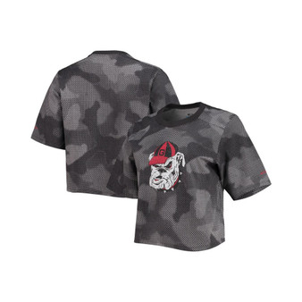 Women's Gray, Black Georgia Bulldogs Park Camo Boxy T-shirt