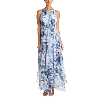 Pleated Metallic-Threaded Dress