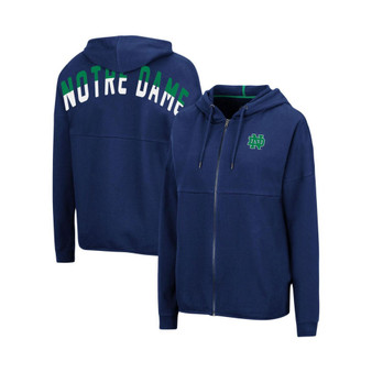 Women's Navy Notre Dame Fighting Irish Two-Hit Full-Zip Hoodie