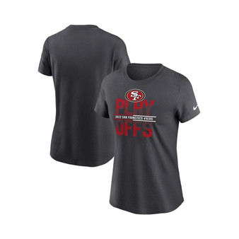 Women's Anthracite San Francisco 49ers 2022 NFL Playoffs Iconic T-shirt