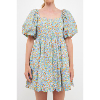 Women's Scalloped Detail Dress