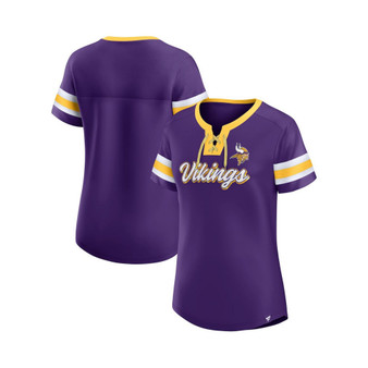 Women's Branded Purple Minnesota Vikings Original State Lace-Up T-shirt
