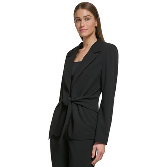Women's Peak Lapel Tie-Front Jacket