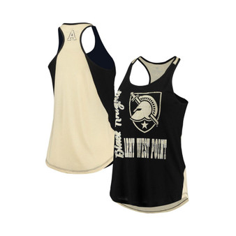 Women's Black, Gold Army Black Knights George Glass 2-Hit Scoop Neck Racerback Tank Top