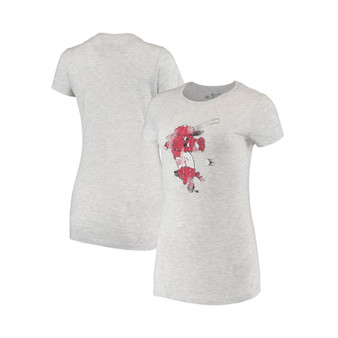 Women's Gray Arkansas Razorbacks Tri-Blend T-shirt