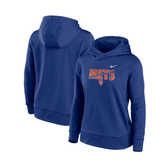 Women's Royal New York Mets Club Angle Performance Pullover Hoodie