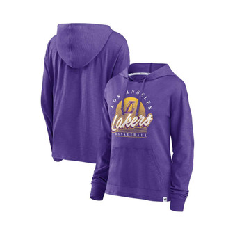 Women's Branded Purple Los Angeles Lakers Full Steam Slub Hoodie T-shirt