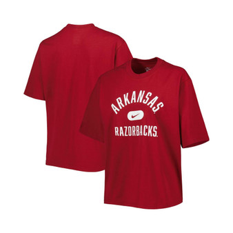 Women's Cardinal Arkansas Razorbacks Clean Team Boxy T-shirt