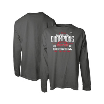 Women's Gray Georgia Bulldogs Four-Time College Football National Champions Overdye Long Sleeve T-shirt
