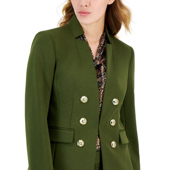 Women's Ponte Faux-Double-Breasted Blazer