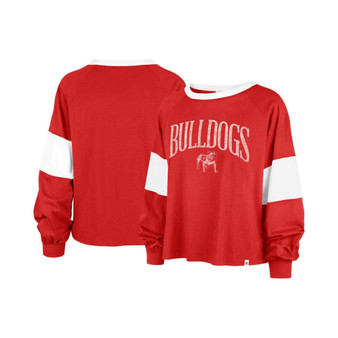 Women's Red Georgia Bulldogs Upside Rhea Raglan Long Sleeve T-shirt