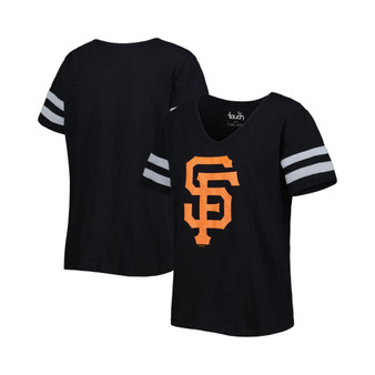 Women's Black San Francisco Giants Triple Play V-Neck T-shirt