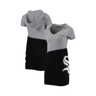 Women's Heathered Gray, Black Chicago White Sox Hoodie Dress