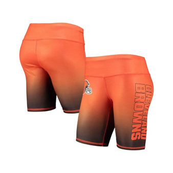 Women's Orange Cleveland Browns Gradient Biker Shorts