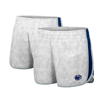 Women's White, Navy Penn State Nittany Lions The Plastics Geo Print Shorts