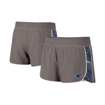 Women's Gray, Navy Penn State Nittany Lions Pamela Lined Shorts