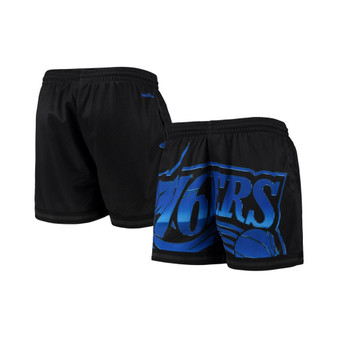 Women's Black Philadelphia 76ers Big Face 4.0 Mesh Shorts