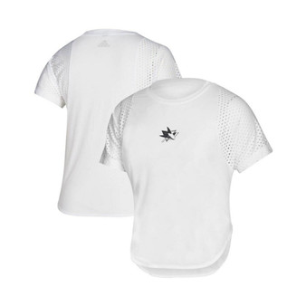 Women's White San Jose Sharks Stadium ID Franchise T-shirt