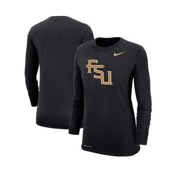 Women's Black Florida State Seminoles Logo Performance Long Sleeve T-shirt
