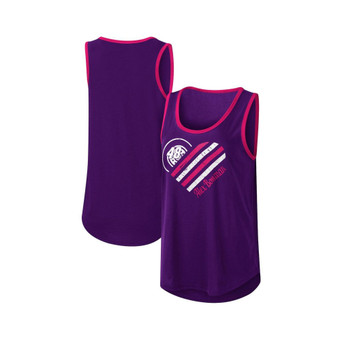 Women's Purple Alex Bowman A Game Scoop Neck Tank Top