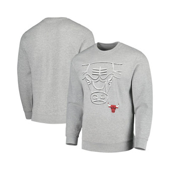 Men's and Women's Heather Gray Chicago Bulls Element Logo Pop Pullover Sweatshirt