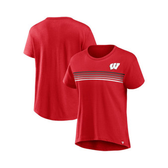 Women's Branded Red Wisconsin Badgers Tie Breaker T-shirt