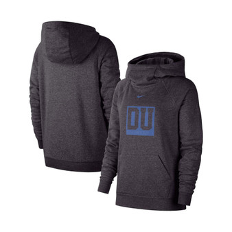 Women's Charcoal Duke Blue Devils Essential Funnel Neck Raglan Pullover Hoodie