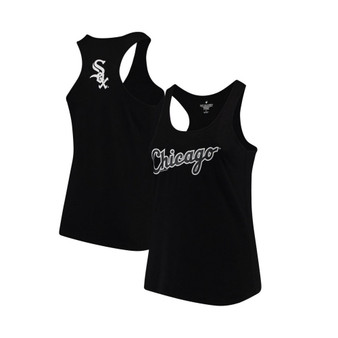 Women's Black Chicago White Sox Plus Size Swing for the Fences Racerback Tank Top