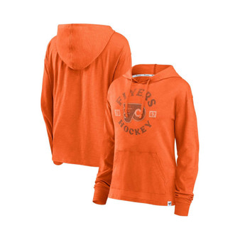 Women's Branded Orange Philadelphia Flyers Heritage Salvation Waffle Pullover Hoodie